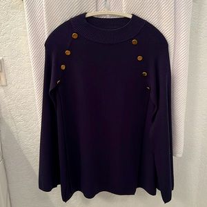 Navy Sweater Cape